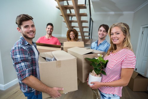 Professional packing materials and labeled boxes for a move in Elephant and Castle