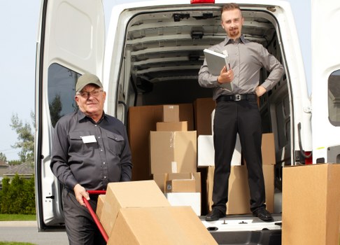 House movers working on a flat move in Elephant and Castle