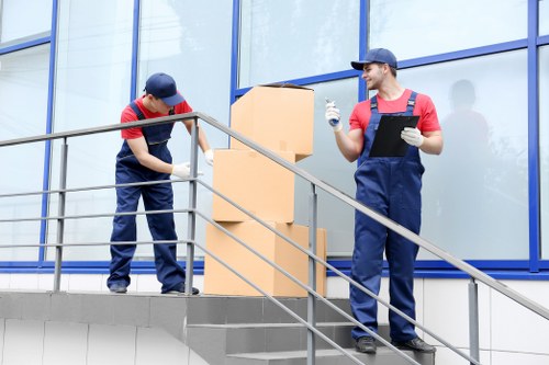 Employee reviewing safety procedures before starting a removal