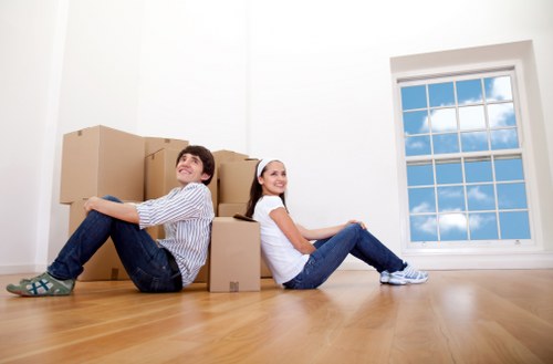 Furniture and boxes prepared for a small move in South London