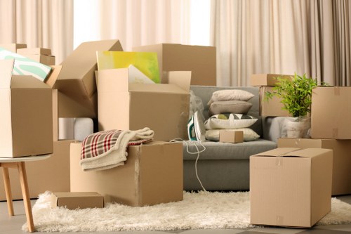 Moving service helping with apartment access and bulky items